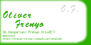 oliver frenyo business card